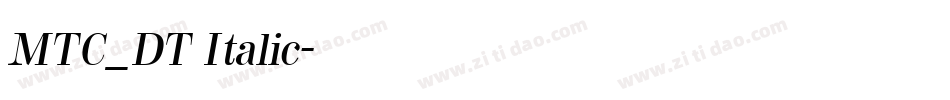 MTC_DT Italic字体转换